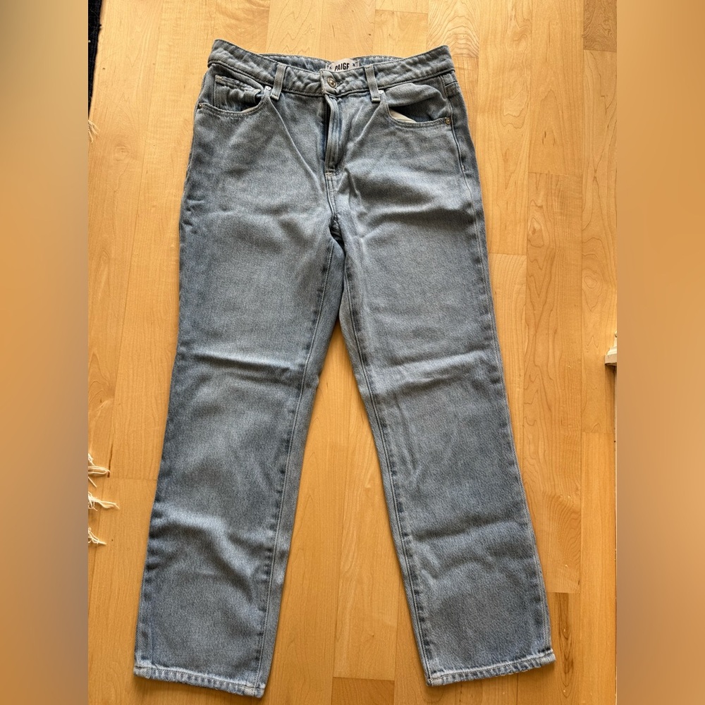 Light blue straight leg Paige jeans